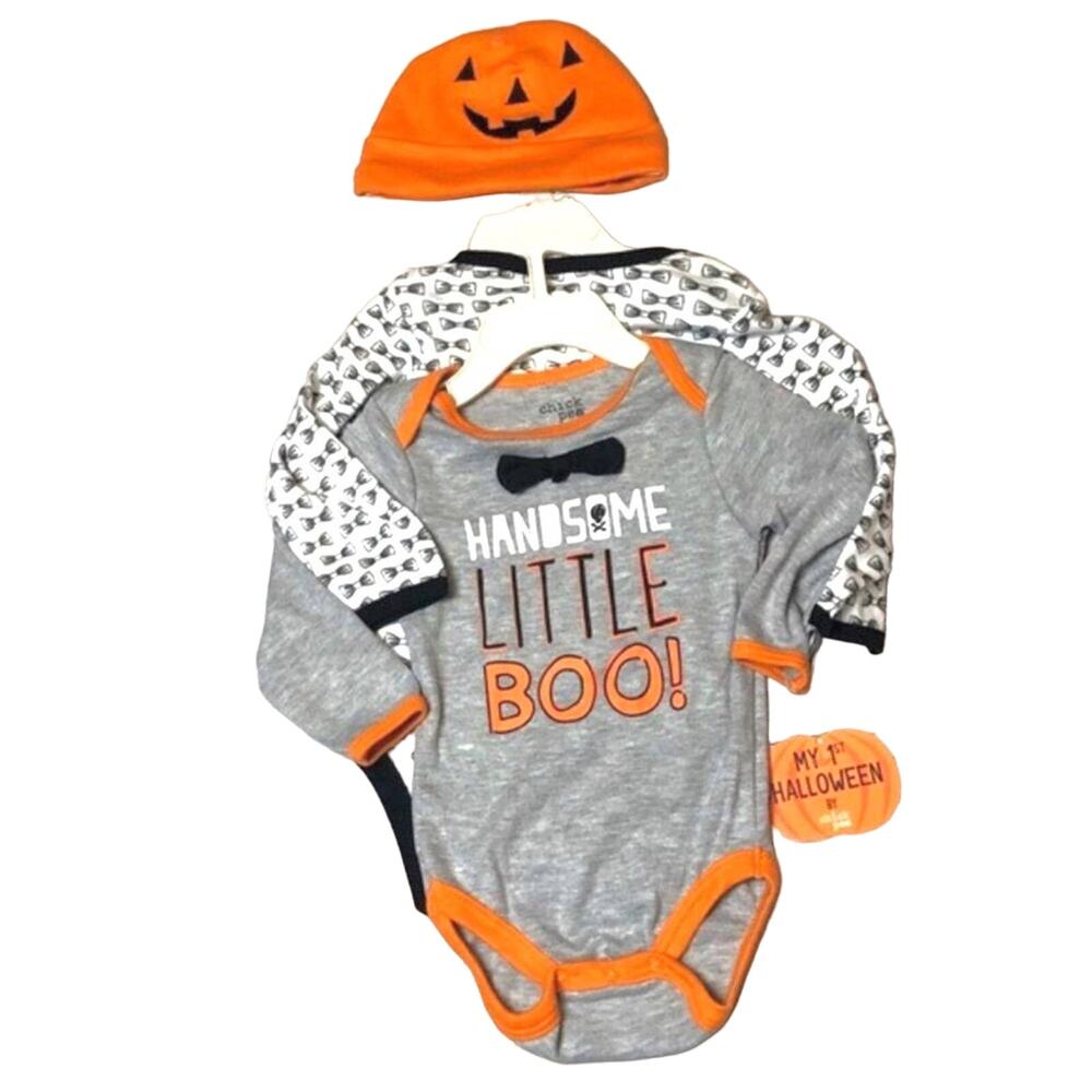 Chick Pea Two Piece Halloween Set of Two One Piece Matching Set Size 6-9 M